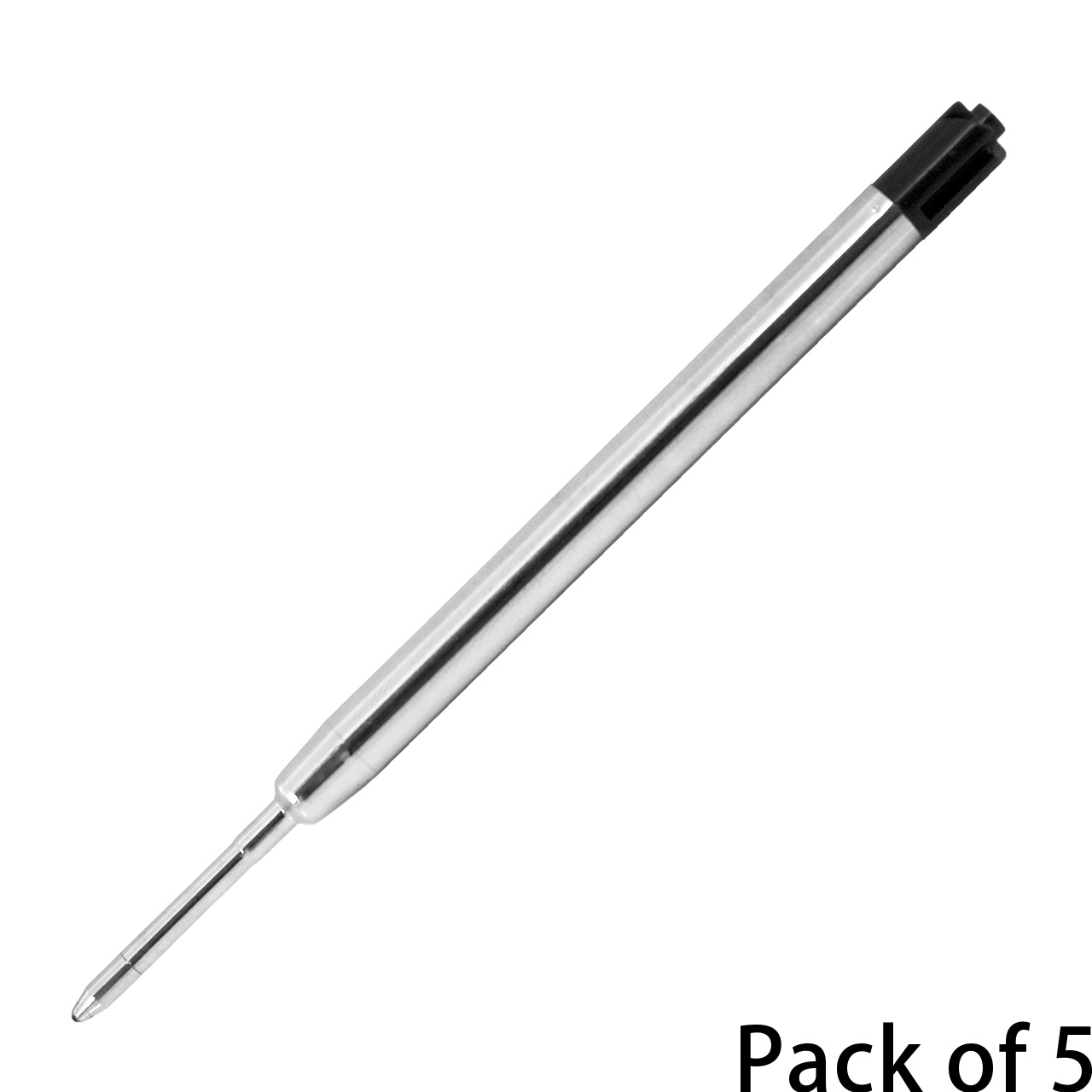 Parker Style Ballpoint Pen Refill - BLACK- 5pk